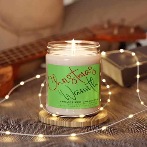 Christmas Warmth Scented Soy Candle – Holiday Aromatherapy