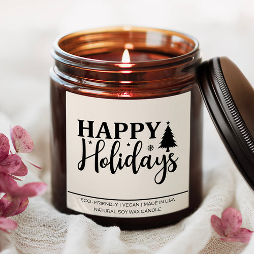 Happy Holidays Candle – Festive Christmas Scent