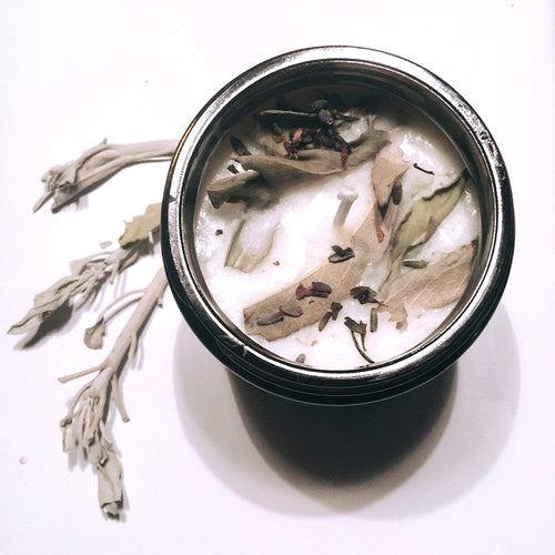 Lavender + White Sage Aromatherapy Candle – Soy Wax